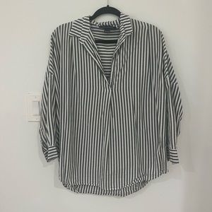 French Connection Poplin Stripe Button Down